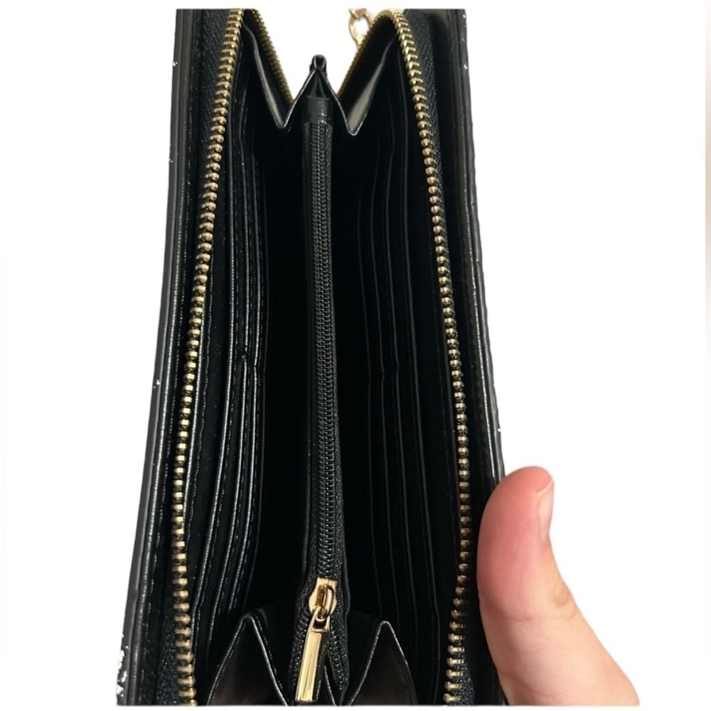 Michael Kors, MK Fulton, Black Pebbled Leather Crossbody Bag - Picture 8 of 16